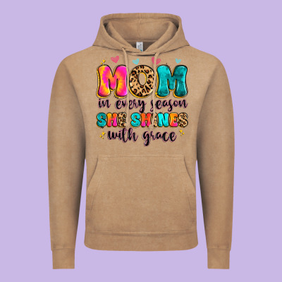 Mom In Every Season She Shines With Grace Vintage Hoodie Designed By Artiststas