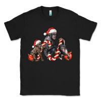 Black christmas chimpanzee and gorilla Classic Tee - LillyAllenDesigns