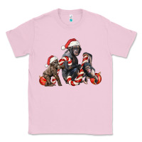 Bubblegum Pink christmas chimpanzee and gorilla Classic Tee - LillyAllenDesigns