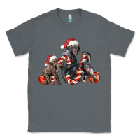 Charcoal Heather christmas chimpanzee and gorilla Classic Tee - LillyAllenDesigns