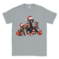 Heather Grey christmas chimpanzee and gorilla Classic Tee - LillyAllenDesigns