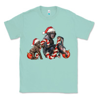 Seafoam christmas chimpanzee and gorilla Classic Tee - LillyAllenDesigns