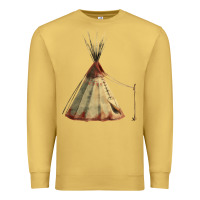 Antique Gold teepe tipi Premium Sweatshirt - FaDigitalArtStudio