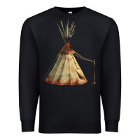 Black teepe tipi Premium Sweatshirt - FaDigitalArtStudio