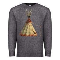 Charcoal Heather teepe tipi Premium Sweatshirt - FaDigitalArtStudio