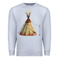 Heather Grey teepe tipi Premium Sweatshirt - FaDigitalArtStudio