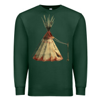 Sports Green teepe tipi Premium Sweatshirt - FaDigitalArtStudio