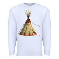 White teepe tipi Premium Sweatshirt - FaDigitalArtStudio