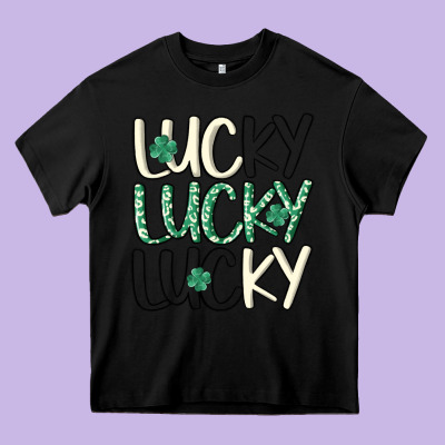 Lucky Heavy Core Tee Designed By Maliassmallbusiness