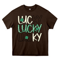 Chocolate Brown lucky Heavy Core Tee - MaliasSmallBusiness