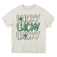 Cream lucky Heavy Core Tee - MaliasSmallBusiness