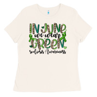 Bone in june we wear green scoliosis awareness Ladies Tee - MaliasSmallBusiness