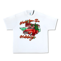 White home for the holidays texas Urban Heavy Tee - BarkalooDesign