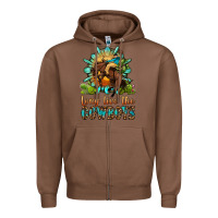 Chestnut long live the cowboys Zipper Hoodie - OliviaCreatesArt