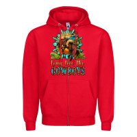 Red long live the cowboys Zipper Hoodie - OliviaCreatesArt