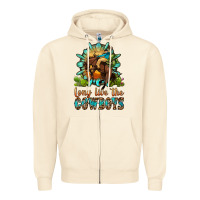 Sandshell long live the cowboys Zipper Hoodie - OliviaCreatesArt