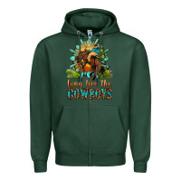 Sports Green long live the cowboys Zipper Hoodie - OliviaCreatesArt