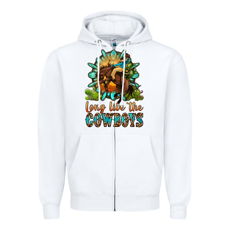 Long Live The Cowboys Zipper Hoodie by OliviaCreatesArt | Teevron