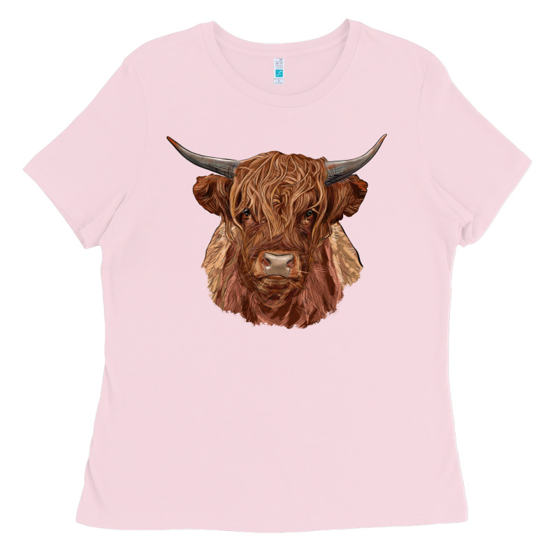 Highland Cow Ladies Tee by RanaPortraitStore | Teevron
