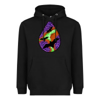 Black halloween bat  teardrop Heavyweight Hoodie - BundleAndBundleShop