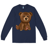 Navy bear Long Sleeve Tee - texasbilliewilder