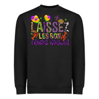 Black Loissez les bon temps rouler with balloon Heavyweight Sweatshirt - HowdyJamesFarm