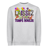 Heather Grey Loissez les bon temps rouler with balloon Heavyweight Sweatshirt - HowdyJamesFarm