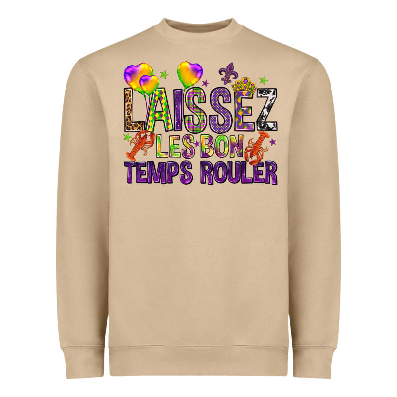 Loissez Les Bon Temps Rouler With Balloon Heavyweight Sweatshirt by HowdyJamesFarm | Teevron