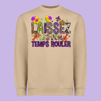 Loissez Les Bon Temps Rouler With Balloon Heavyweight Sweatshirt Designed By Howdyjamesfarm
