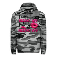 Slate Camo I wish i was kissing you instead of missing you Premium Hoodie - FaDigitalArtStudio
