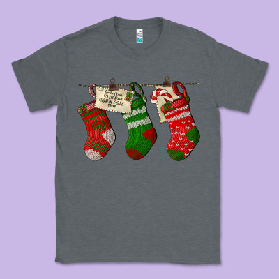 Christmas Socks With Santa Letter Classic Tee Designed By Lillyallendesigns