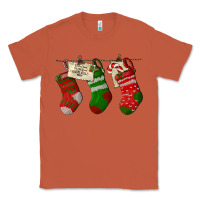 Copper Christmas Socks With Santa Letter Classic Tee - LillyAllenDesigns