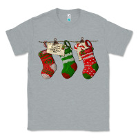 Heather Grey Christmas Socks With Santa Letter Classic Tee - LillyAllenDesigns