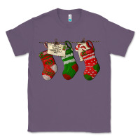 Lavender Christmas Socks With Santa Letter Classic Tee - LillyAllenDesigns