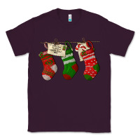 Plum Christmas Socks With Santa Letter Classic Tee - LillyAllenDesigns
