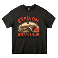 Asphalt stadium social club football Heavy Core Tee - MaliasSmallBusiness