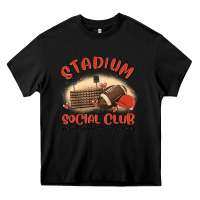 Black stadium social club football Heavy Core Tee - MaliasSmallBusiness