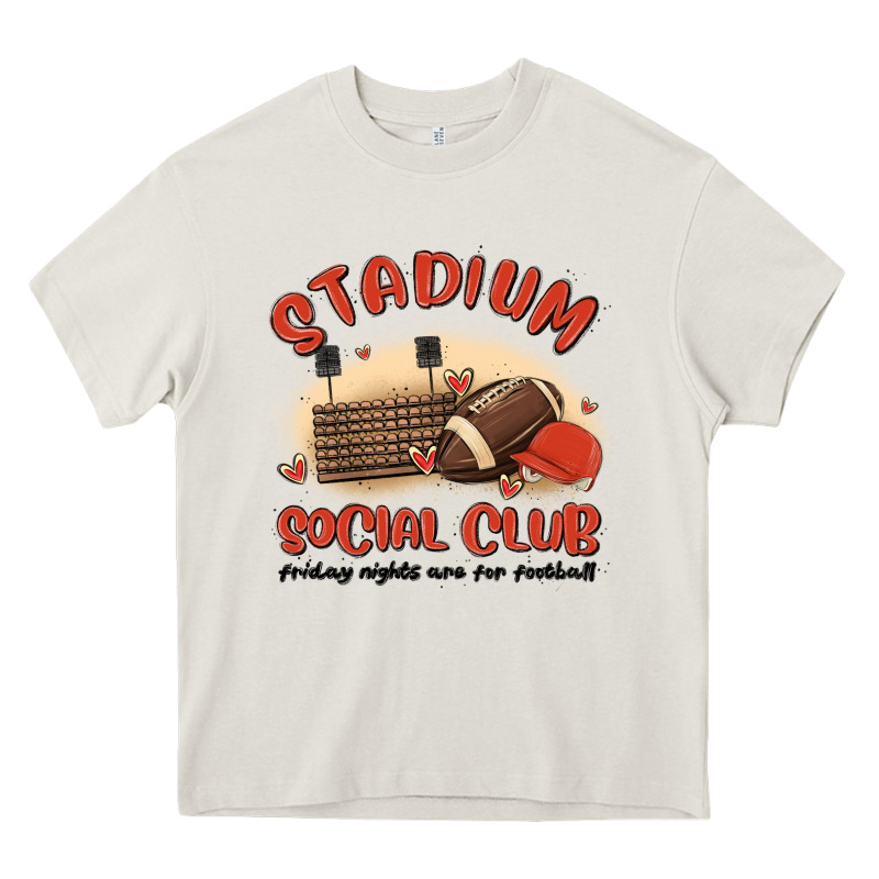 Stadium Social Club Football Heavy Core Tee by MaliasSmallBusiness | Teevron