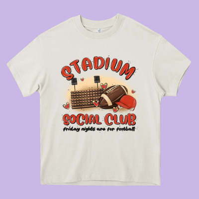 Stadium Social Club Football Heavy Core Tee Designed By Maliassmallbusiness