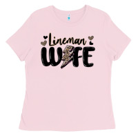 Bubblegum Pink lineman wife Ladies Tee - MaliasSmallBusiness