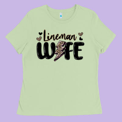 Lineman Wife Ladies Tee Designed By Maliassmallbusiness
