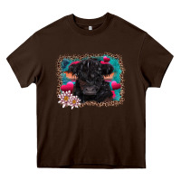 Chocolate Brown v.d belted galloway cow Heavy Core Tee - AdoDesignShop