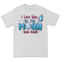 Dove Grey i love you to the moon and back Premium Tee - MaliasSmallBusiness