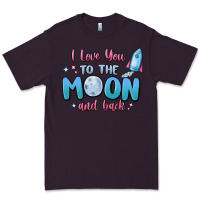 Plum i love you to the moon and back Premium Tee - MaliasSmallBusiness