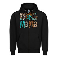Black dog mama Zipper Hoodie - OliviaCreatesArt