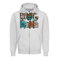 Dove Grey dog mama Zipper Hoodie - OliviaCreatesArt