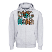 Heather Grey dog mama Zipper Hoodie - OliviaCreatesArt