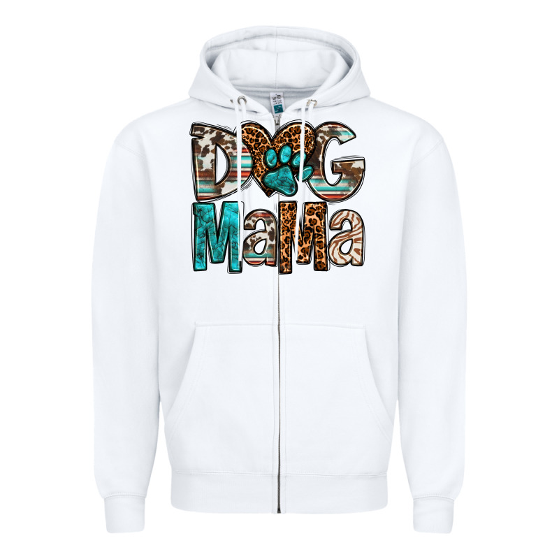 Dog Mama Zipper Hoodie by OliviaCreatesArt | Teevron