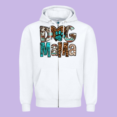Dog Mama Zipper Hoodie Designed By Oliviacreatesart