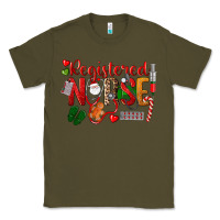 Army Green Registered Nurse Christmas Classic Tee - LillyAllenDesigns